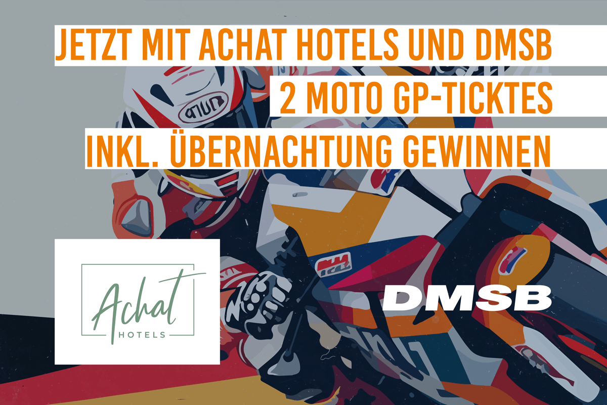 Gewinnspiel zur Moto GP am Sachsenring mit DMSB und ACHAT Hotels