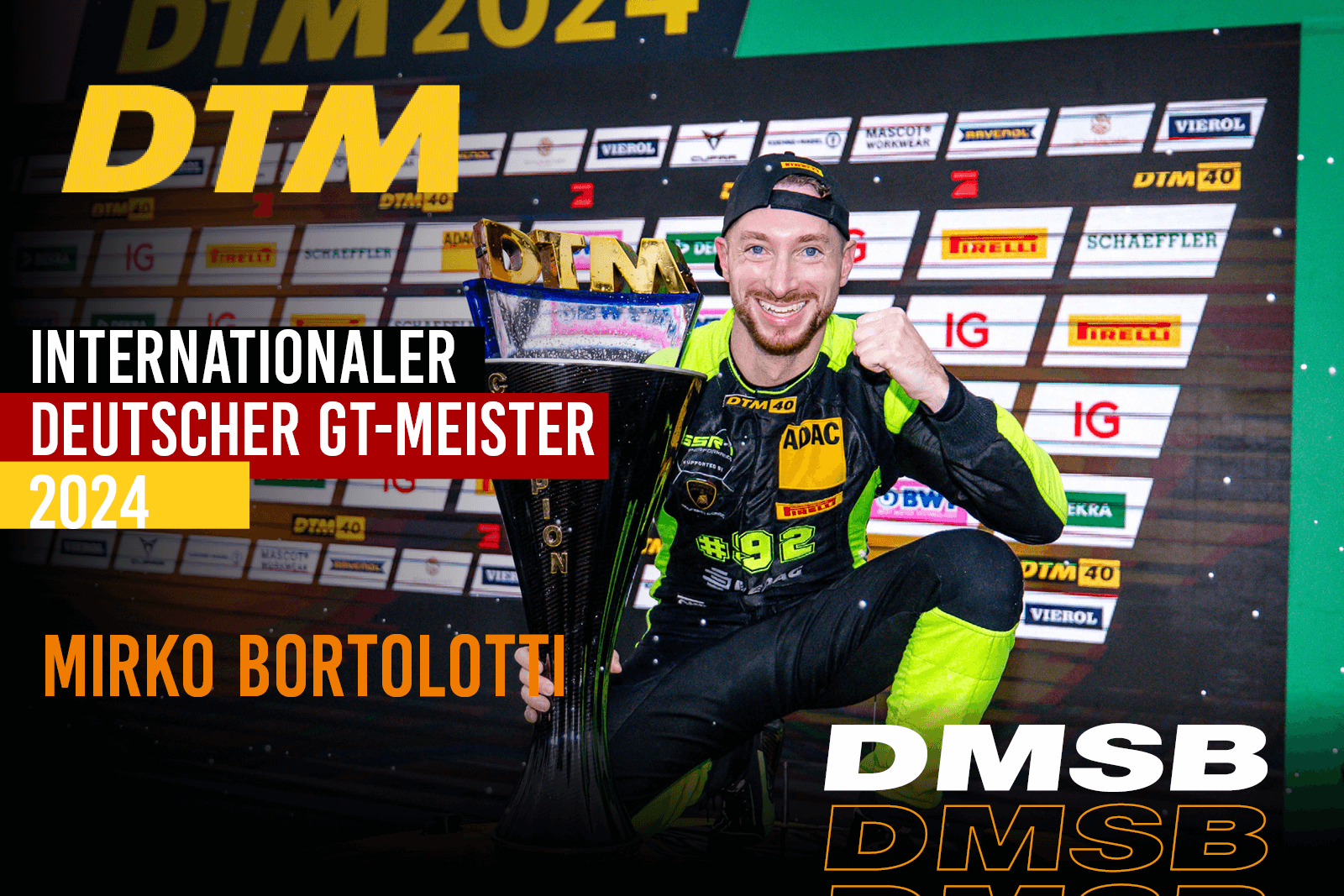 DTM Champion, Internationaler Deutscher GT-Master 2024, Mirko Bortolotti