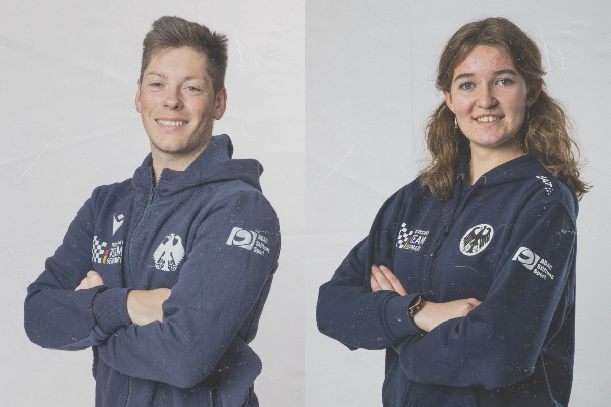 Max Hesse Athletenvertreter Automobilsport und Alexandra Massury Athletenvertreterin Motorradsport Porträts: Max Hesse Athletenvertreter Automobilsport und Alexandra Massury Athletenvertreterin Motorradsport